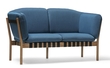 Dřevěné lounge dvojkřeslo TON DOWEL 363 394 – dub, celočalouněné