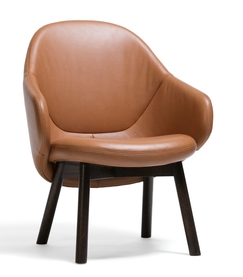 Čalouněné lounge křeslo TON ALBA 363 416 – dub, celočalouněné
