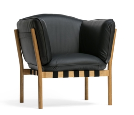 Dřevěné lounge křeslo TON DOWEL 363 392 – dub, celočalouněné