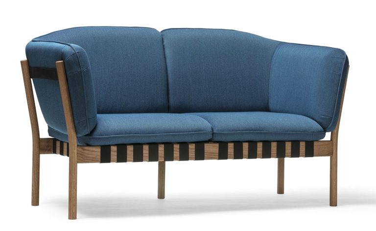Dřevěné lounge dvojkřeslo TON DOWEL 363 394 – dub, celočalouněné